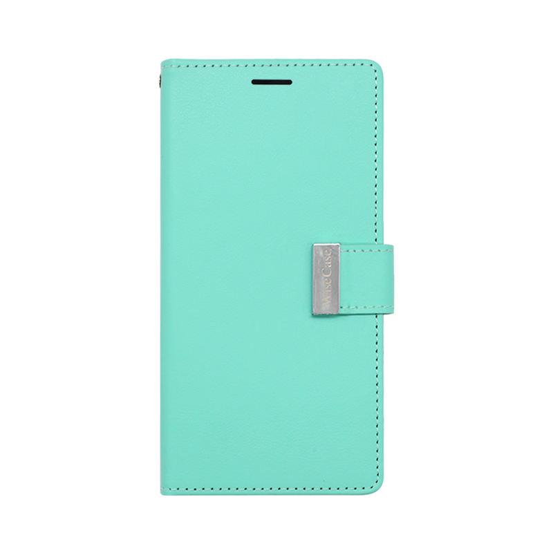 Wisecase iPhone 16 Pro Pocket Diary Wallet Cyan