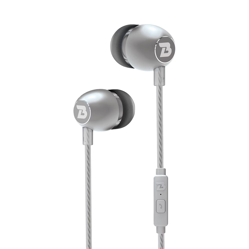 Sonicb Bold Metal Wired Earphone Sliver