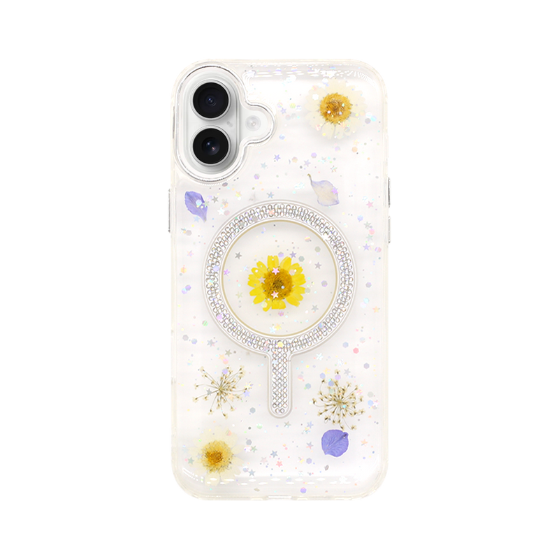 Wisecase iPhone 16 Plus Moda Print Magsafe Case Daisy