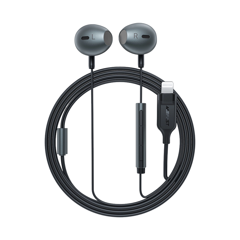 Acefast L1 Wired Earphones for Lightning Black