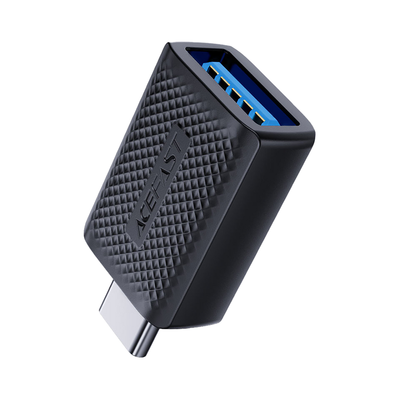 Acefast J1 USB-A to USB-C Adapter Black