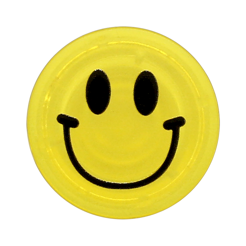 Popsnap Phone Grip&Stand With Swappable Top Yellow Smile