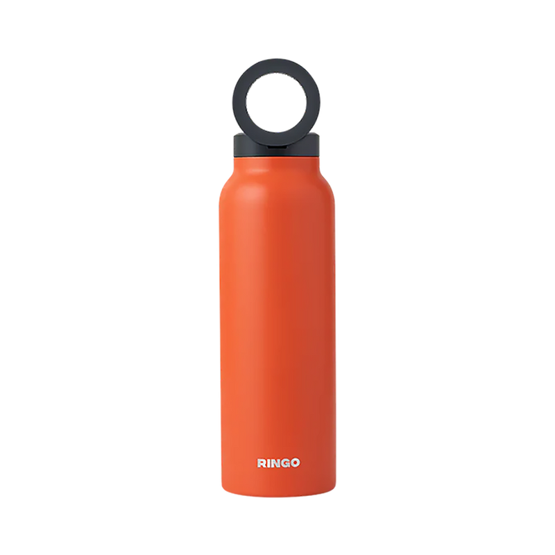 Ringo All-in-One Water Bottle with Magnetic Phone Mount - Orange 950ml (32oz)