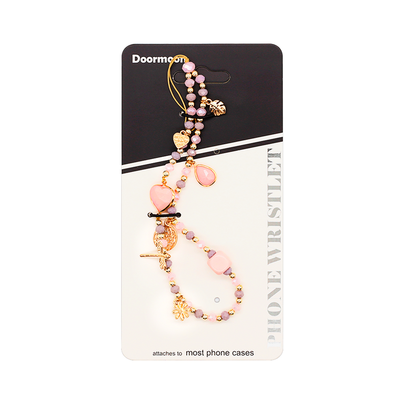 Doormoon Gemstone Phone Chain 41cm - Pink