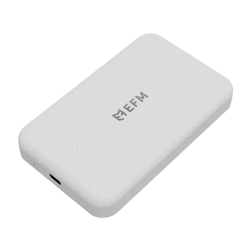 EFM FLUX 5000mAh Wireless Power Bank With Magnetic Alignment Silver